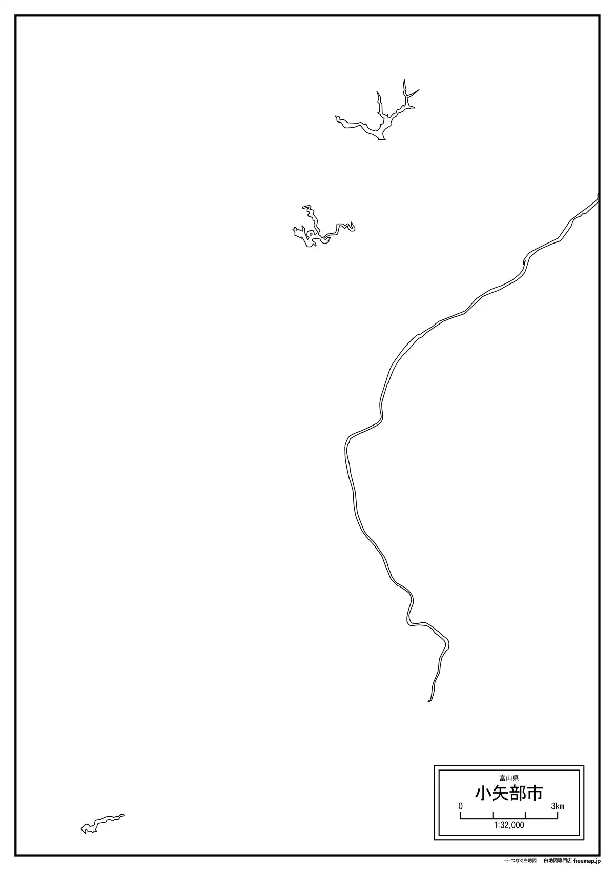 海岸線、川や池のみ記載