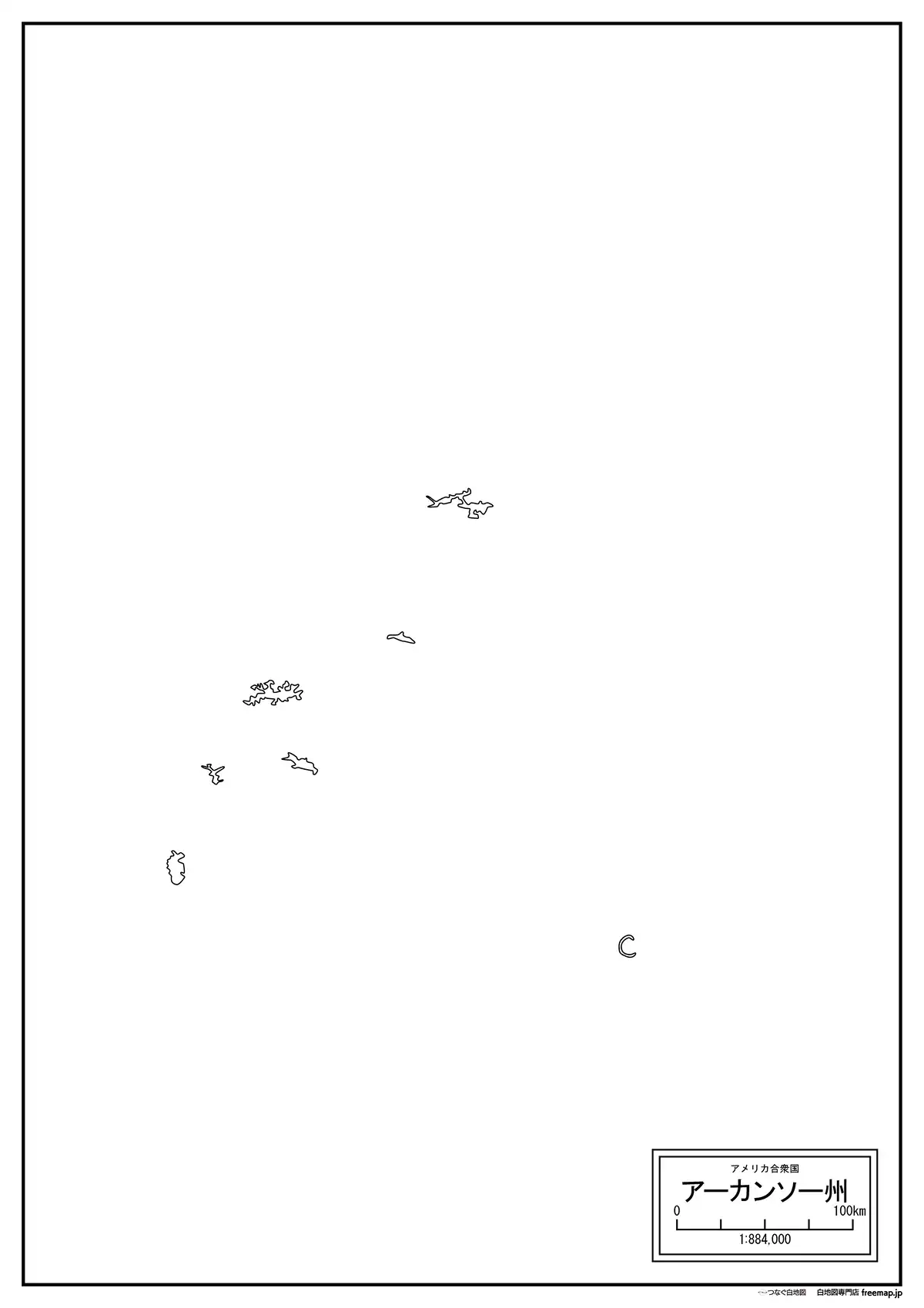 海岸線、川や池のみ記載