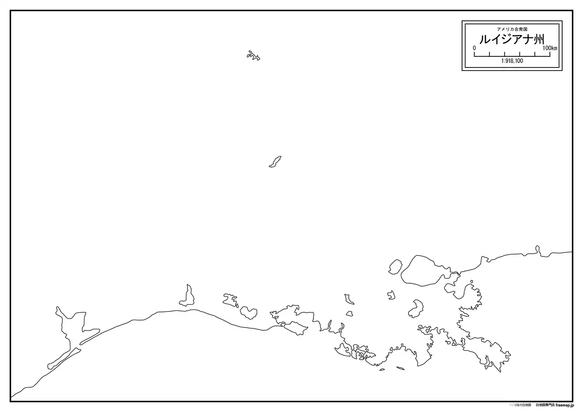 海岸線、川や池のみ記載