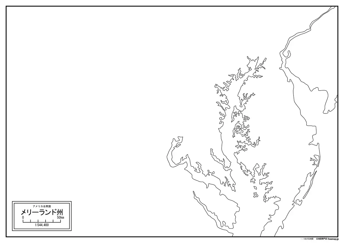 海岸線、川や池のみ記載