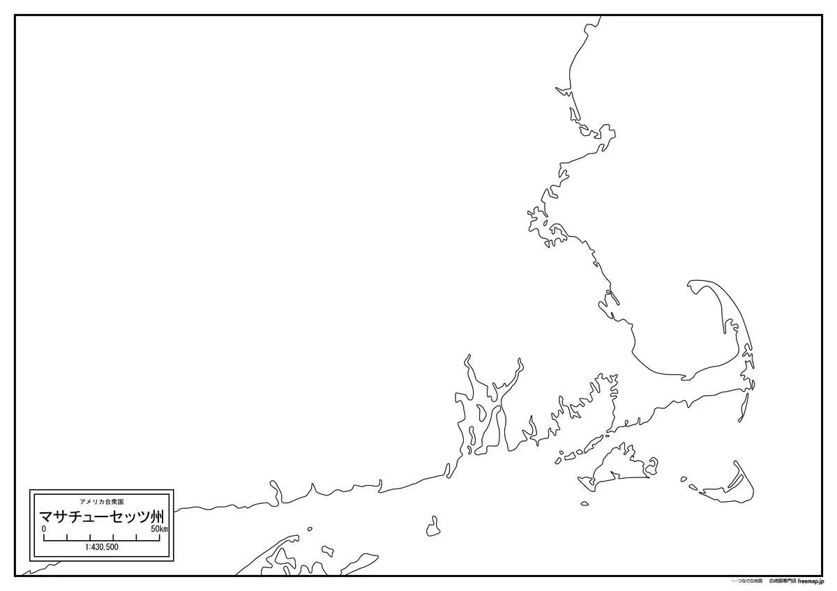 海岸線、川や池のみ記載