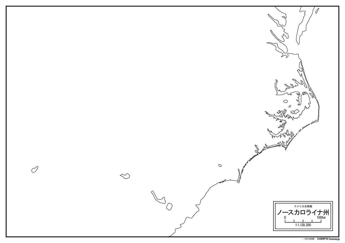 海岸線、川や池のみ記載