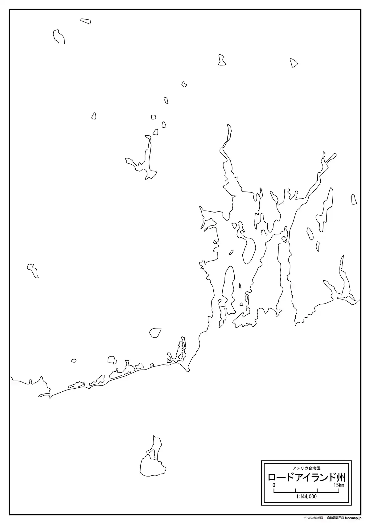 海岸線、川や池のみ記載