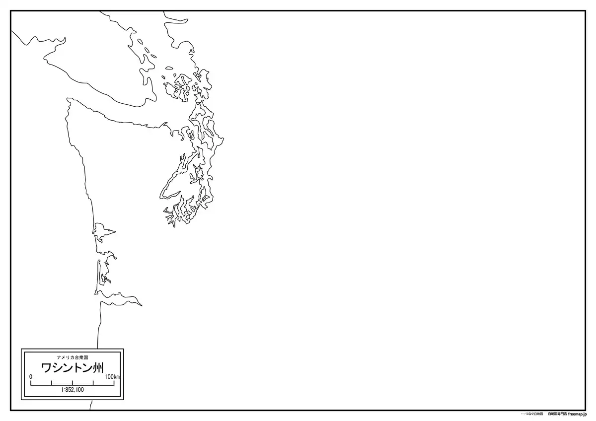 海岸線、川や池のみ記載