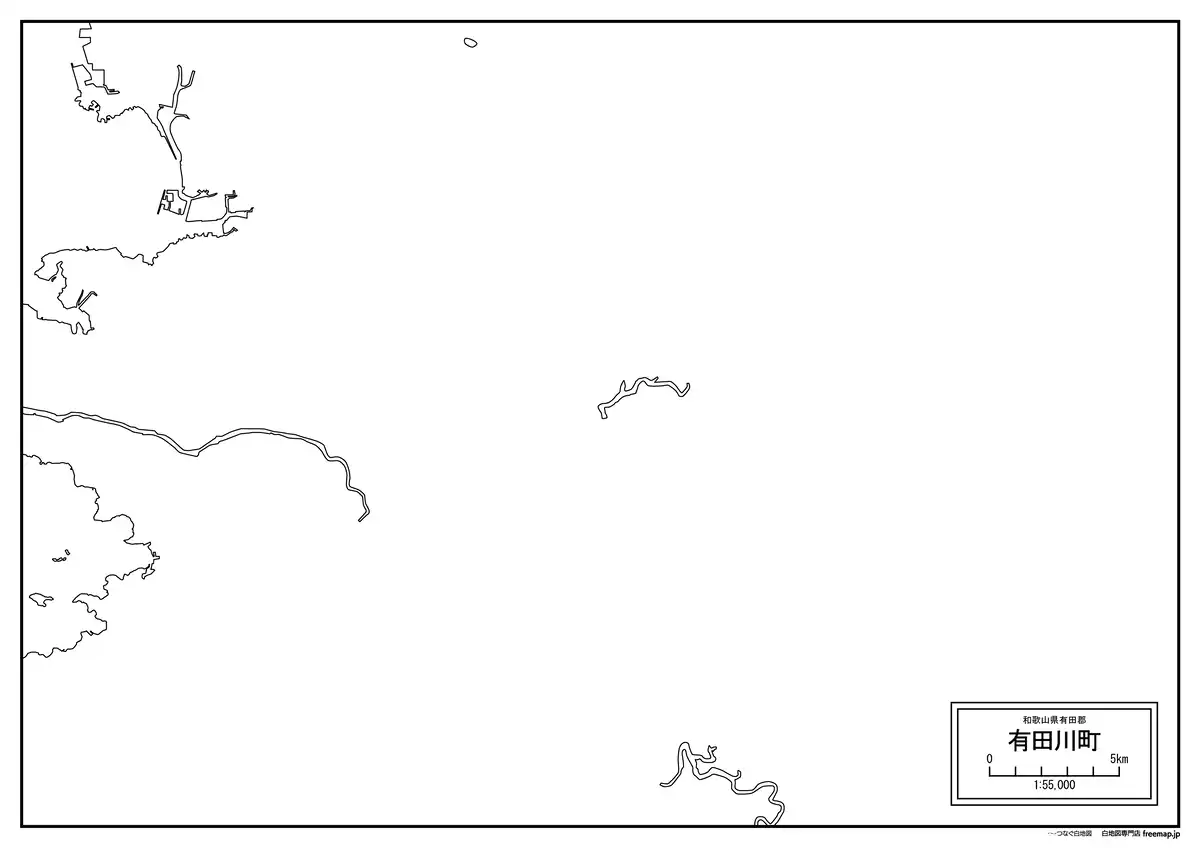 海岸線、川や池のみ記載