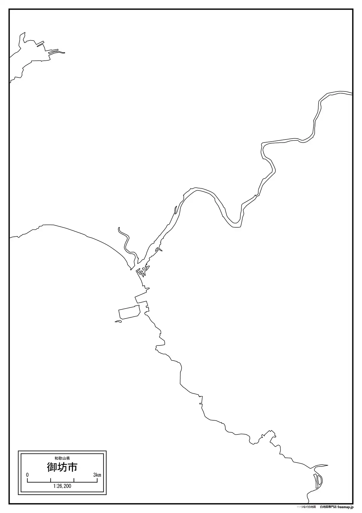 海岸線、川や池のみ記載
