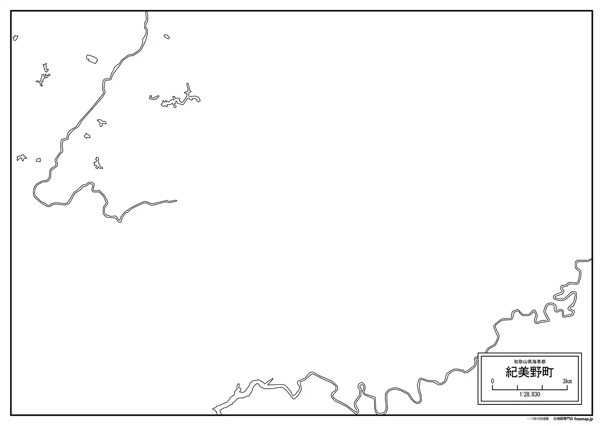 海岸線、川や池のみ記載