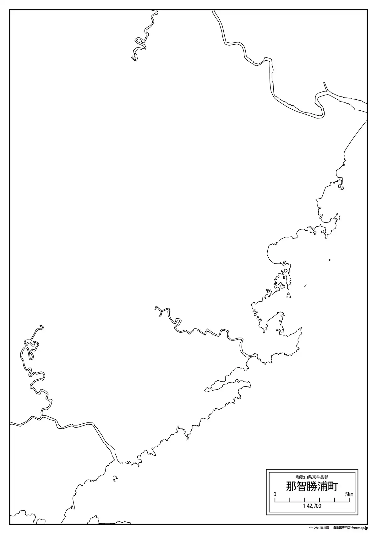 海岸線、川や池のみ記載