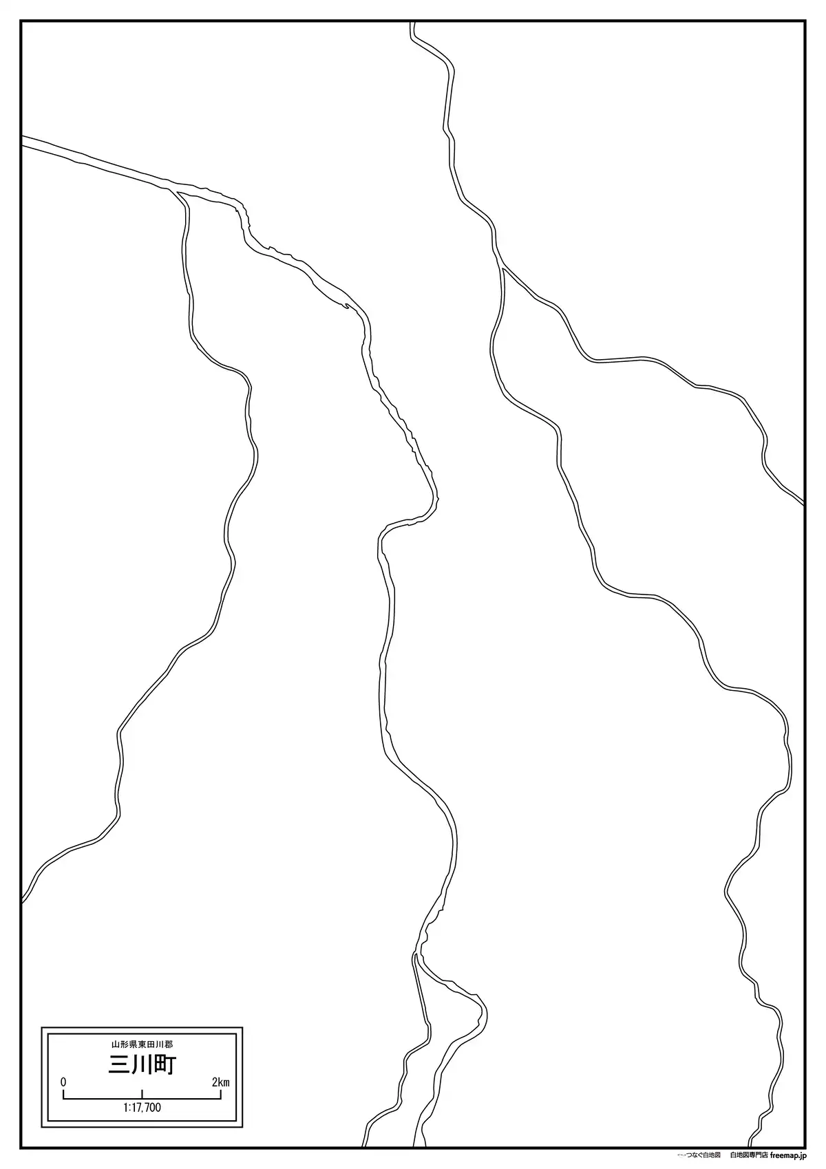 海岸線、川や池のみ記載