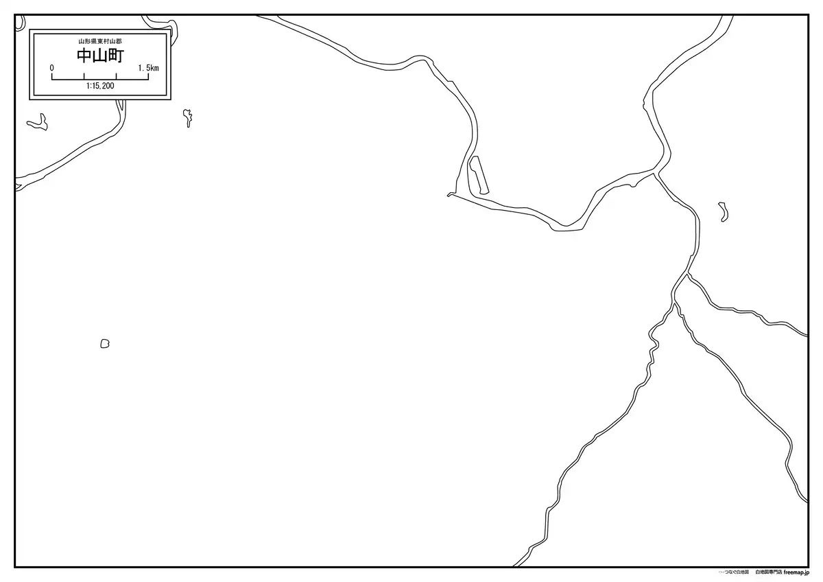 海岸線、川や池のみ記載