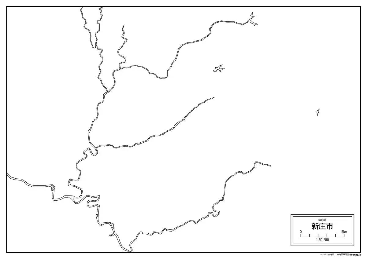 海岸線、川や池のみ記載