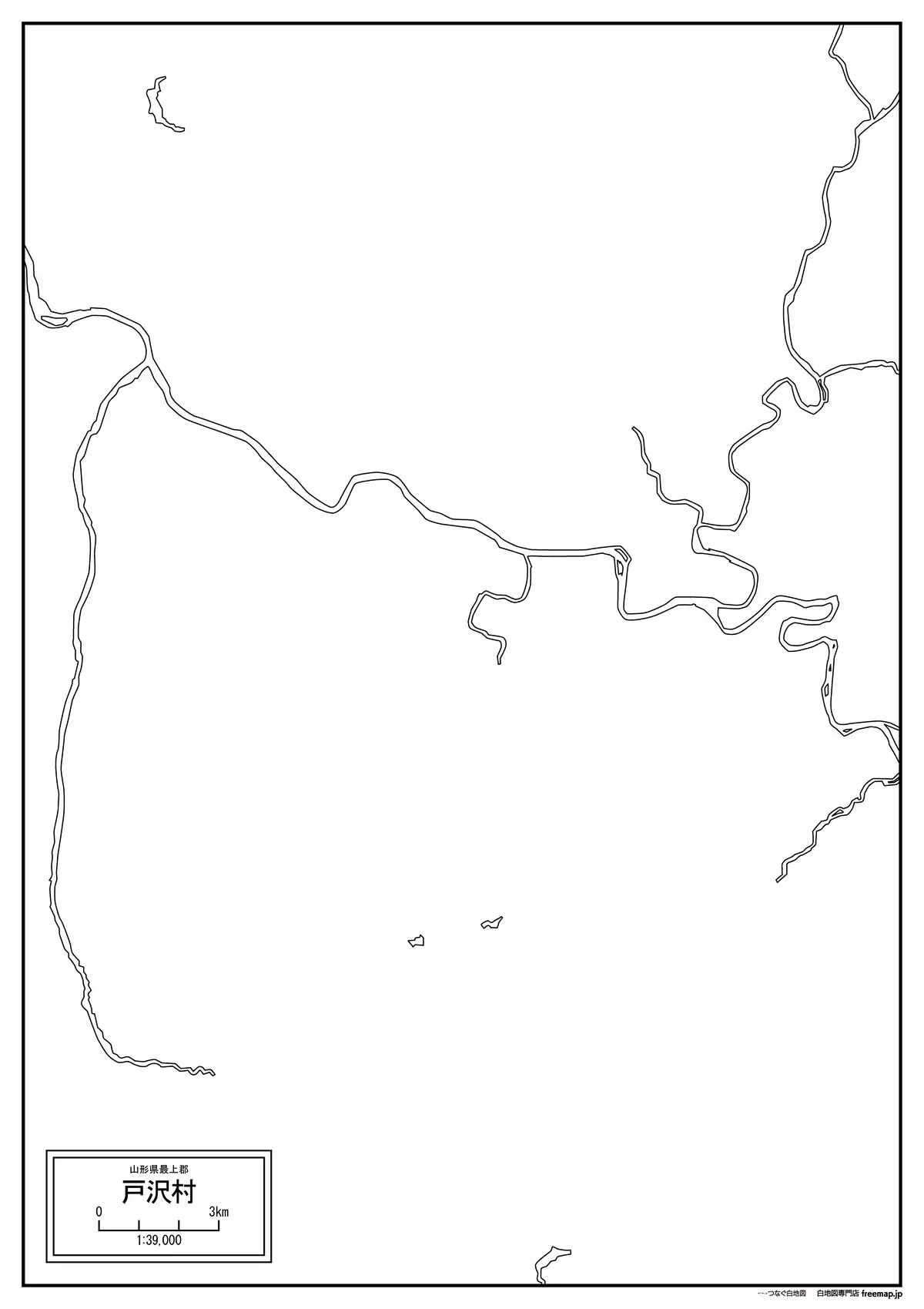 海岸線、川や池のみ記載