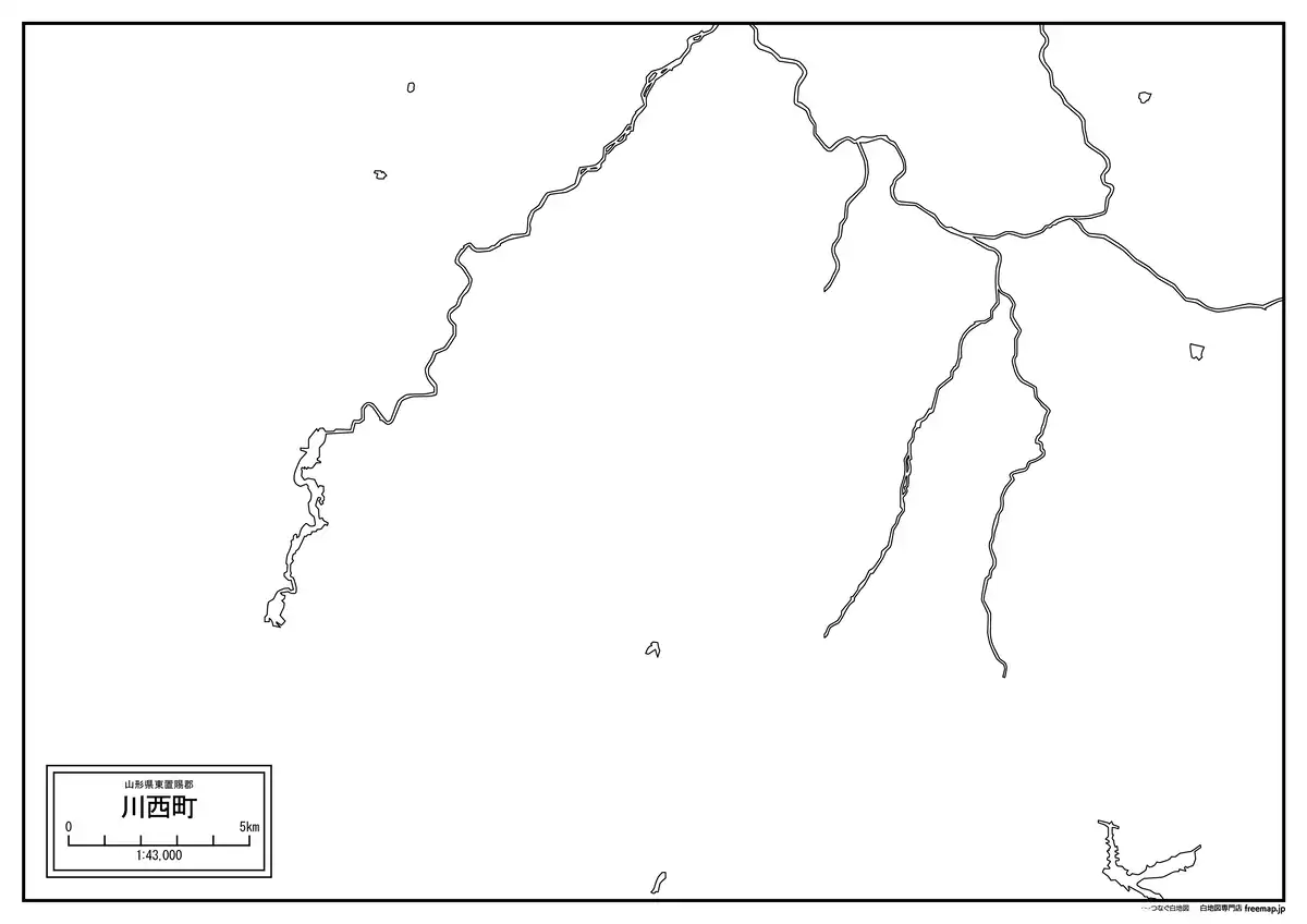 海岸線、川や池のみ記載