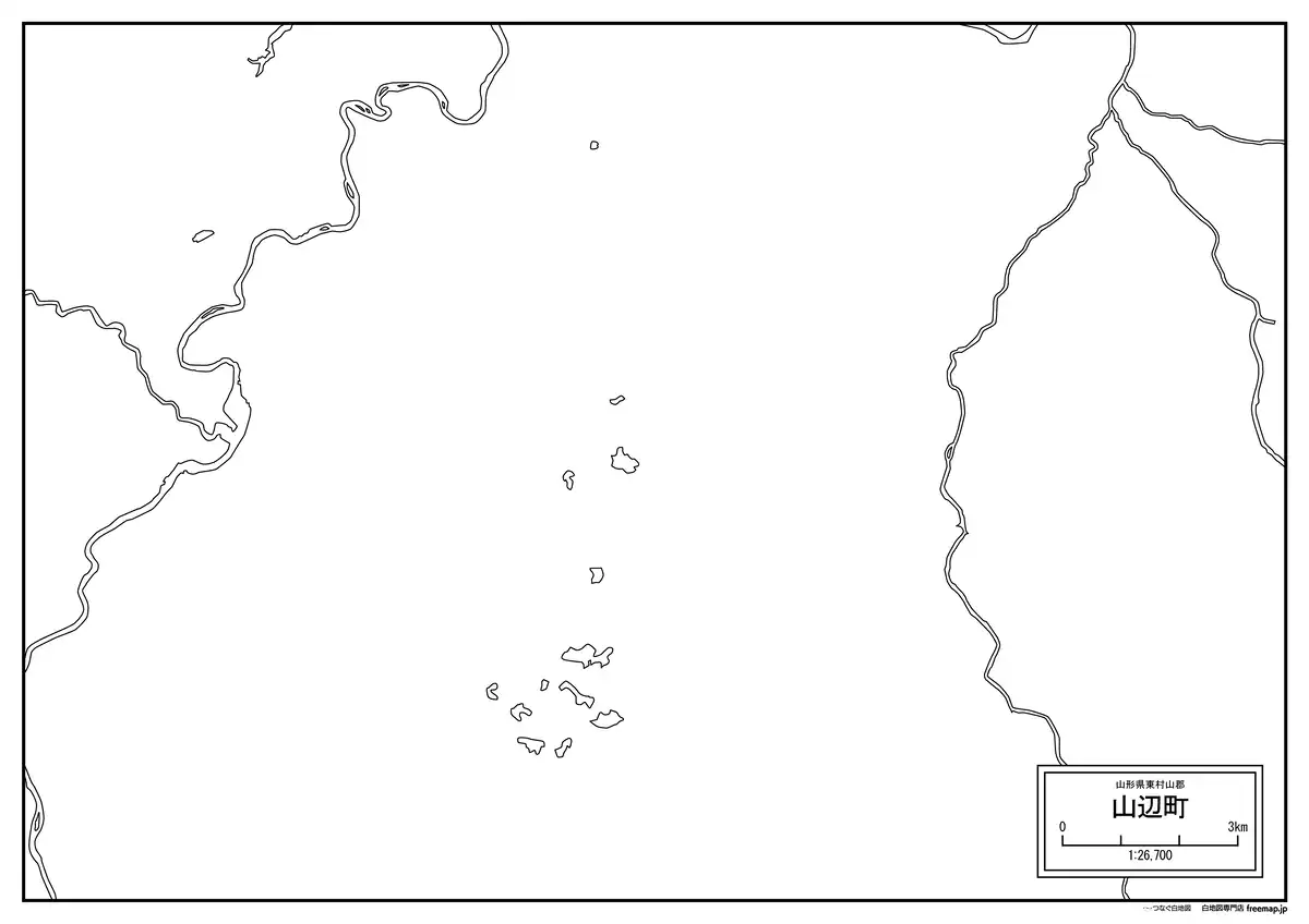 海岸線、川や池のみ記載