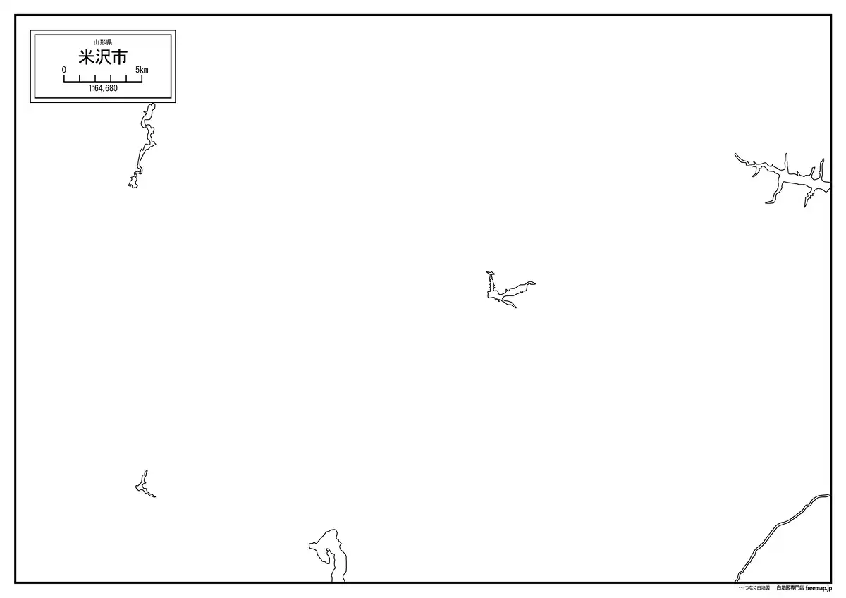 海岸線、川や池のみ記載