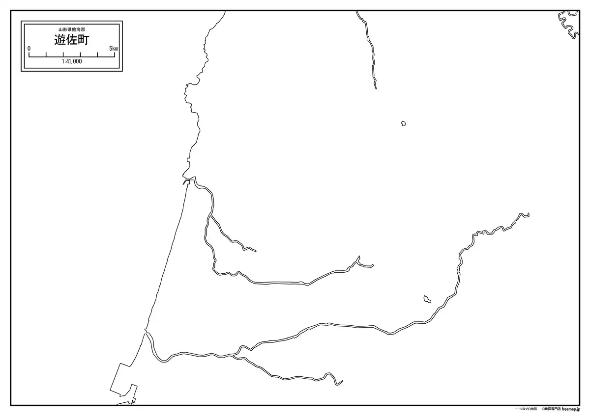 海岸線、川や池のみ記載