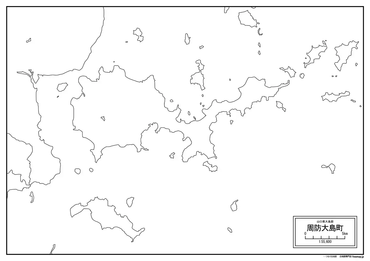 海岸線、川や池のみ記載