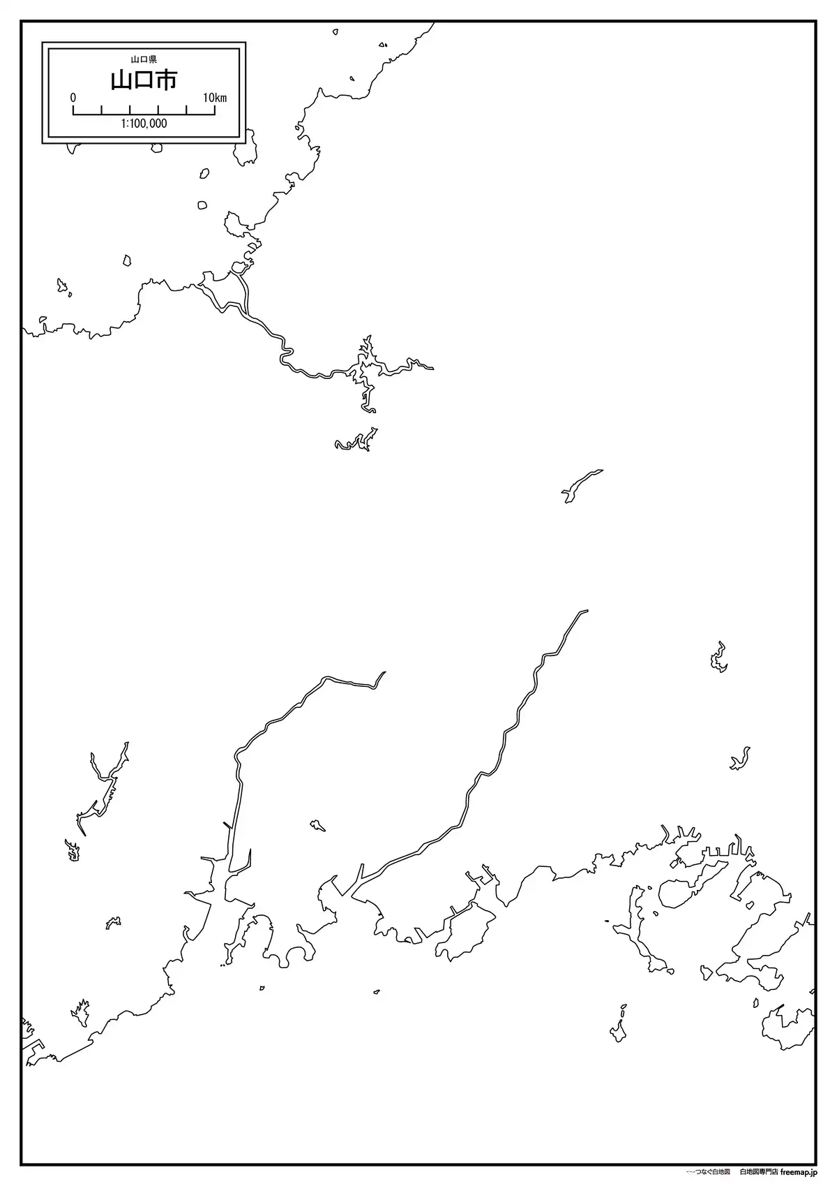 海岸線、川や池のみ記載