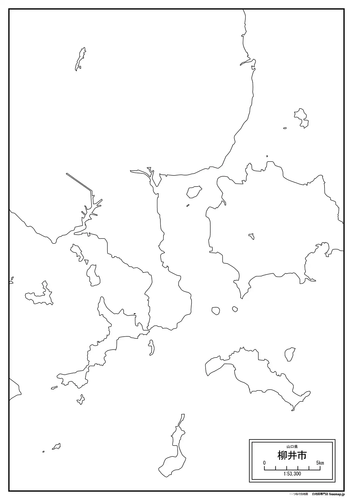 海岸線、川や池のみ記載