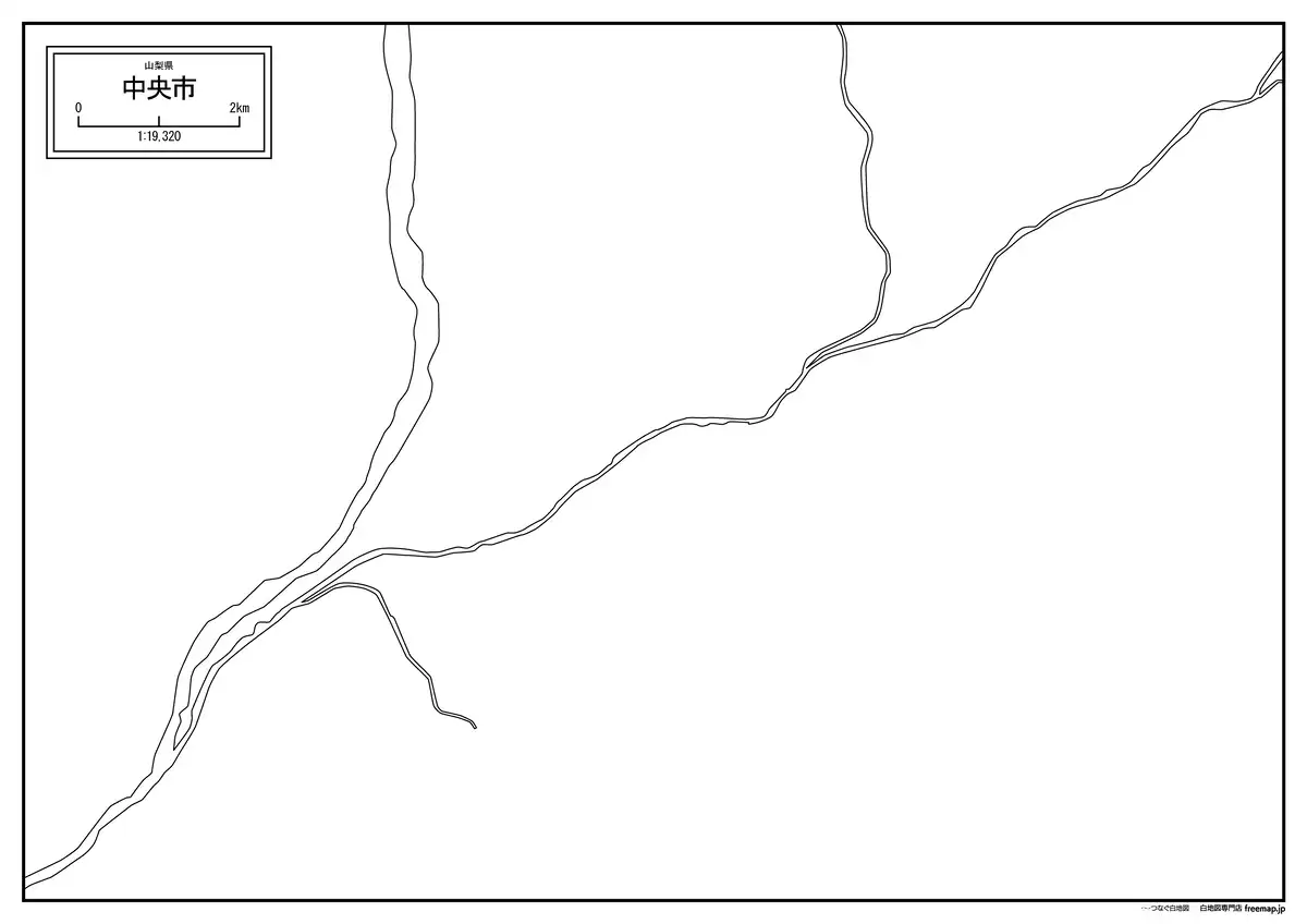 海岸線、川や池のみ記載