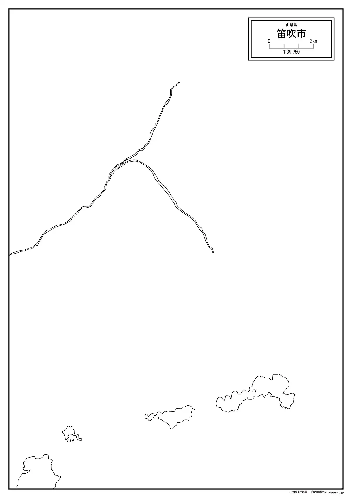 海岸線、川や池のみ記載