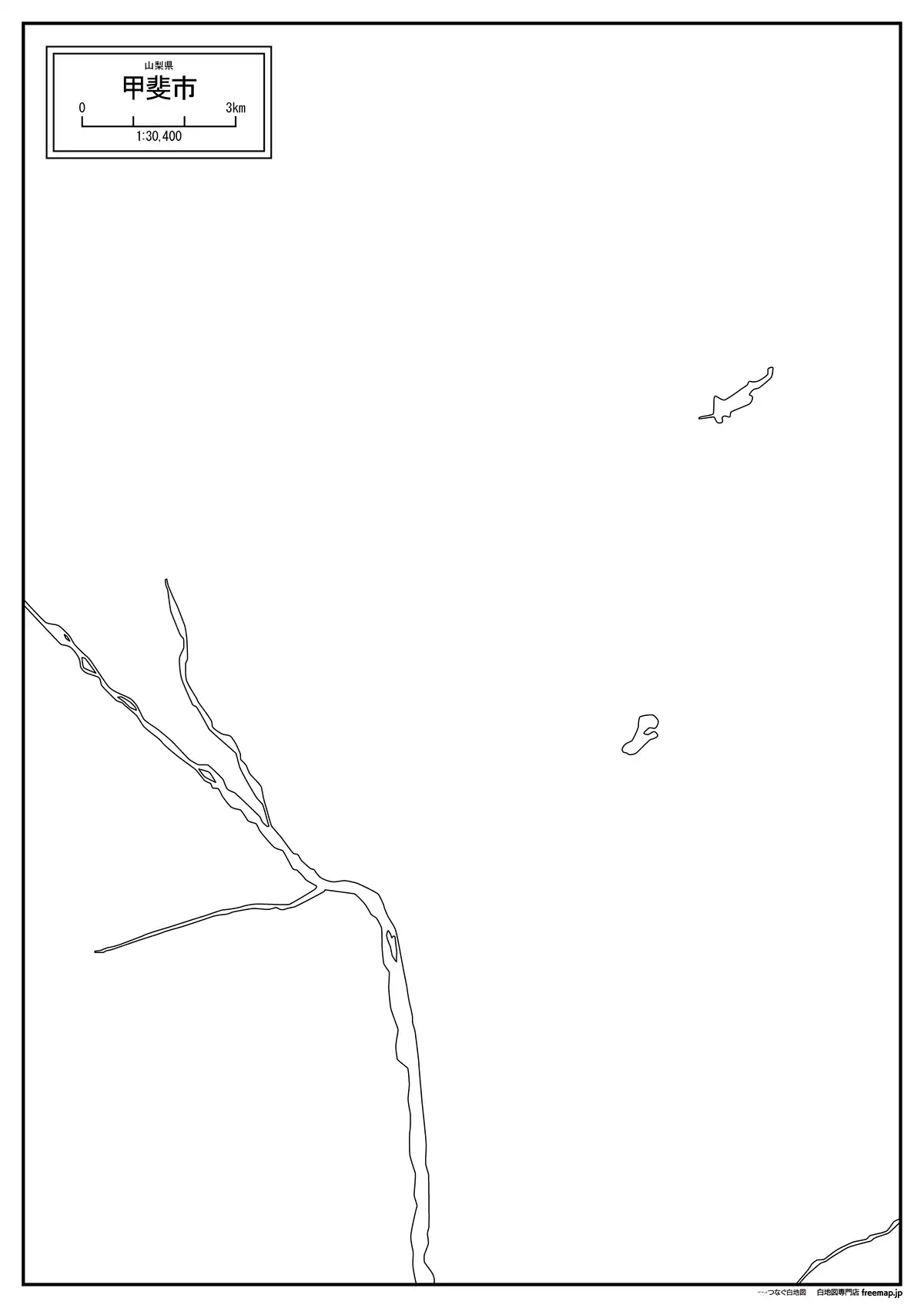 海岸線、川や池のみ記載