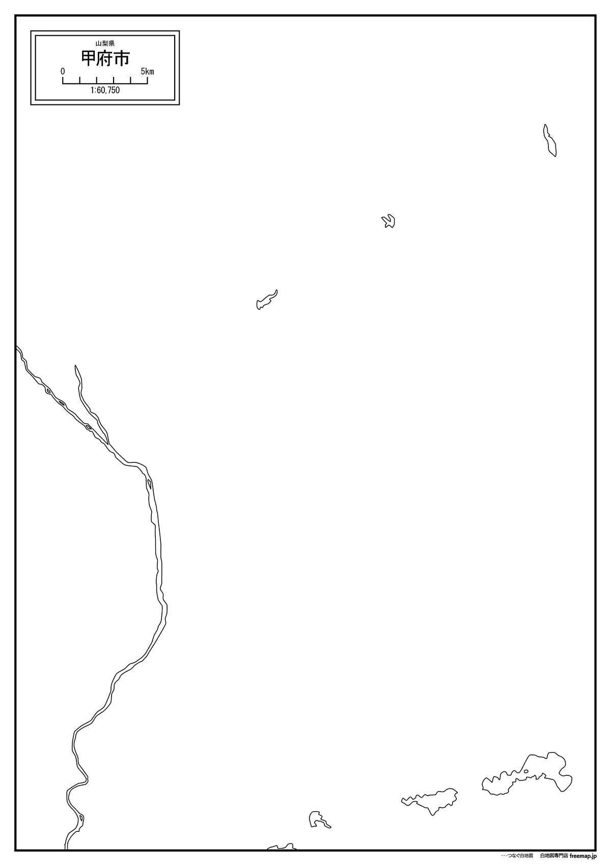 海岸線、川や池のみ記載
