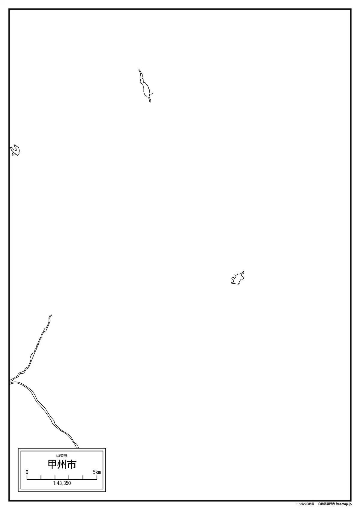 海岸線、川や池のみ記載