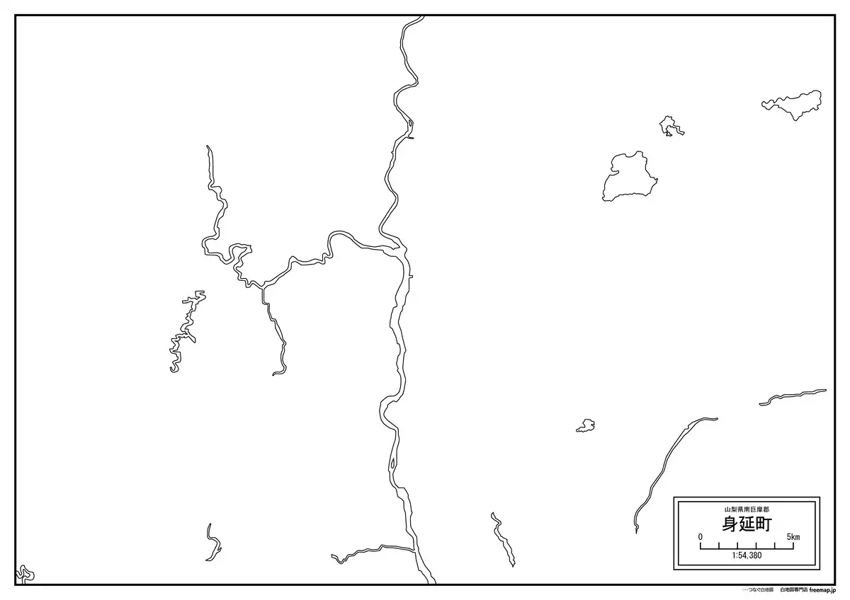 海岸線、川や池のみ記載