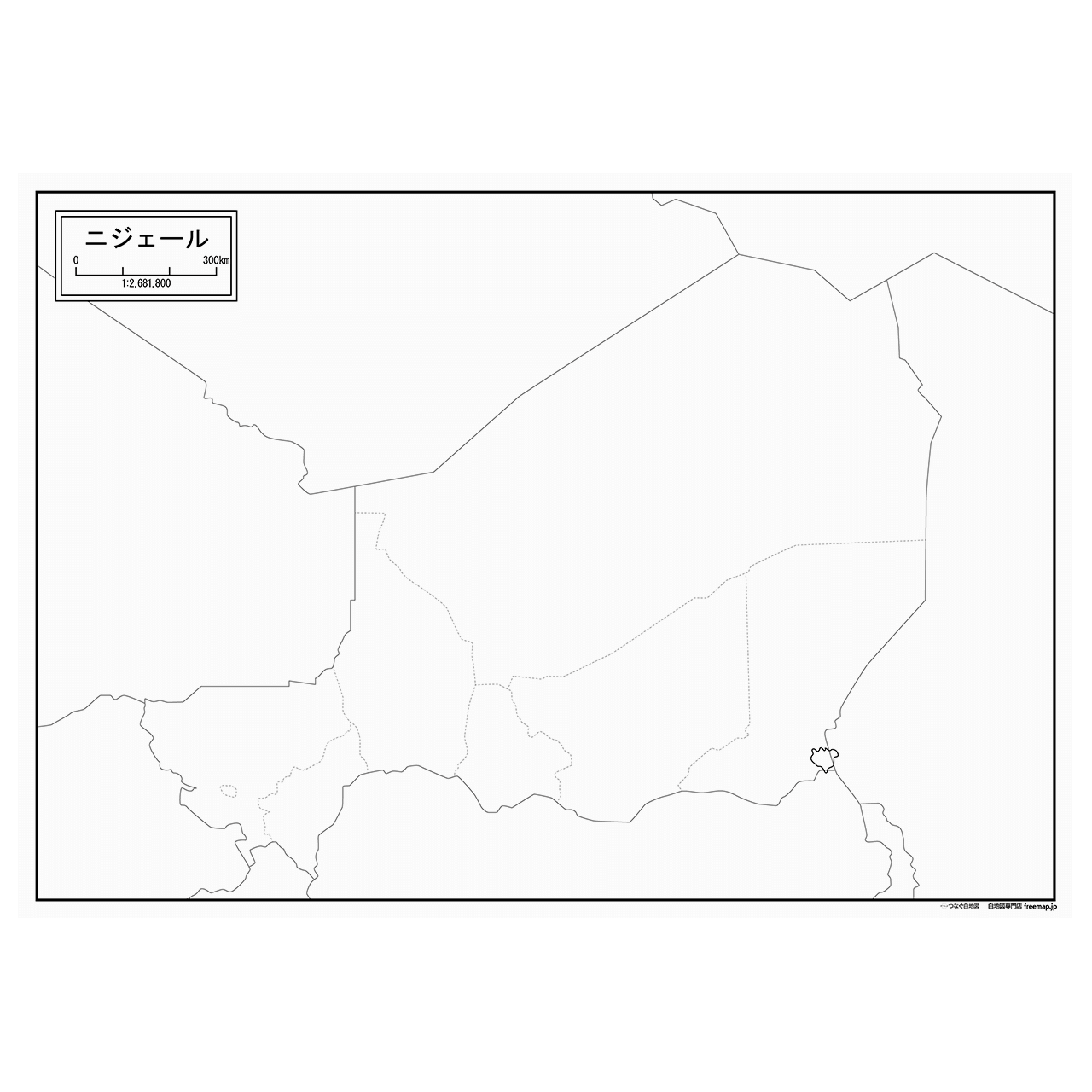 ニジェールの紙の白地図