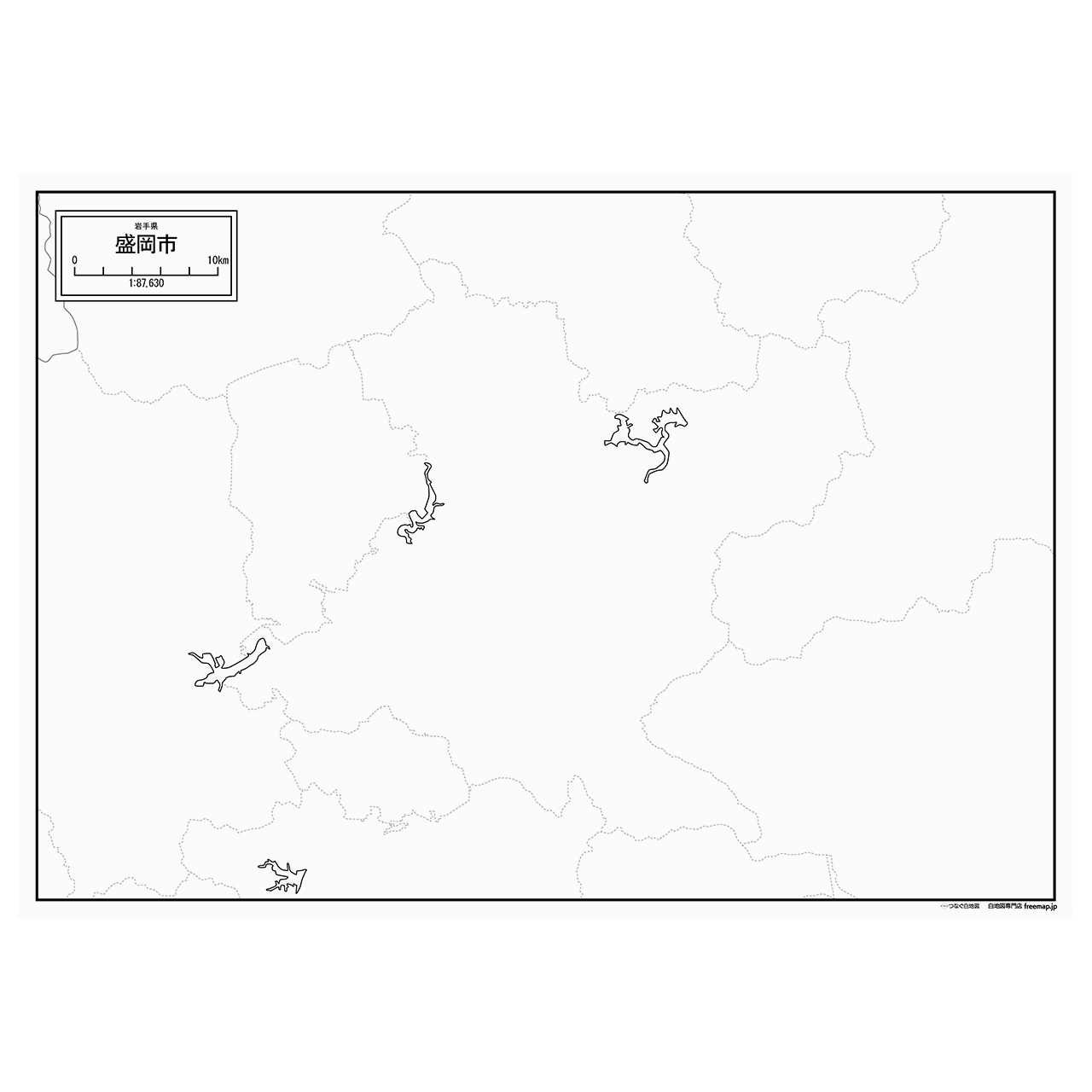 盛岡市の紙の地図