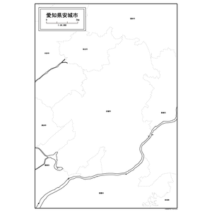 安城市の白地図のサムネイル