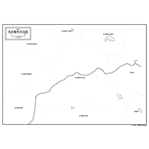 名古屋市天白区の白地図のサムネイル