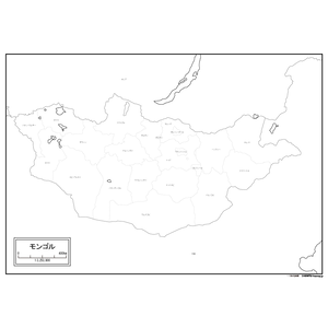 モンゴルの白地図のサムネイル