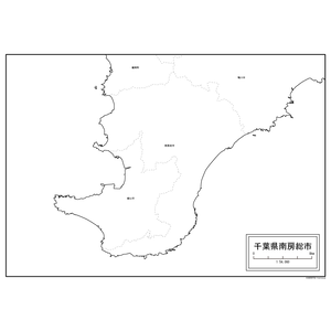 南房総市の白地図のサムネイル