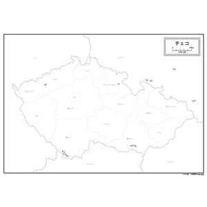 チェコの白地図のサムネイル