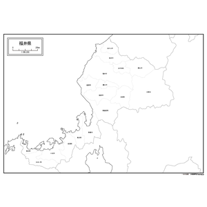 福井県の白地図のサムネイル
