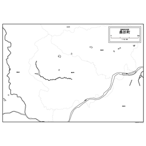 桑折町の白地図のサムネイル