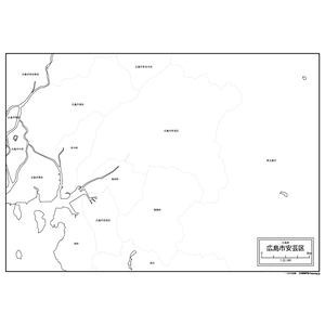 広島市安芸区の白地図のサムネイル