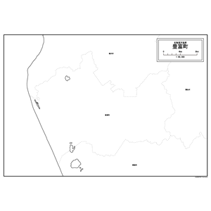 豊富町の白地図のサムネイル