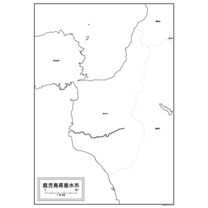 垂水市の白地図のサムネイル