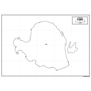 与論町の白地図のサムネイル