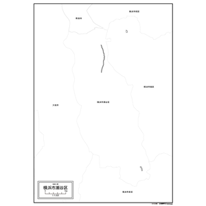 横浜市瀬谷区の白地図のサムネイル