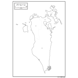 バーレーンの白地図のサムネイル