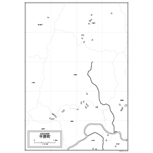 平群町の白地図のサムネイル