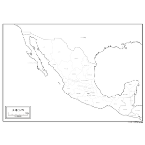 メキシコの白地図のサムネイル