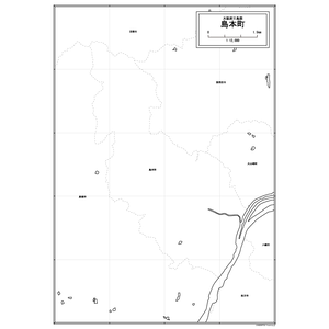 島本町の白地図のサムネイル