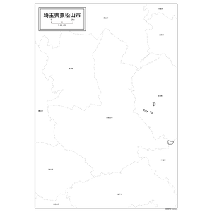 東松山市の白地図のサムネイル