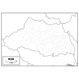 埼玉県の白地図のサムネイル