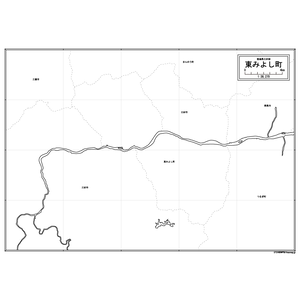 東みよし町の白地図のサムネイル
